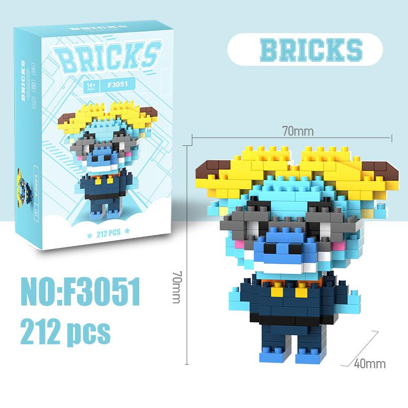 Zootopia 2 Building Blocks Anime Kawaii Cartoon mini Action Children's Animal building blocksAssemble DIY Toys Gift for Kids