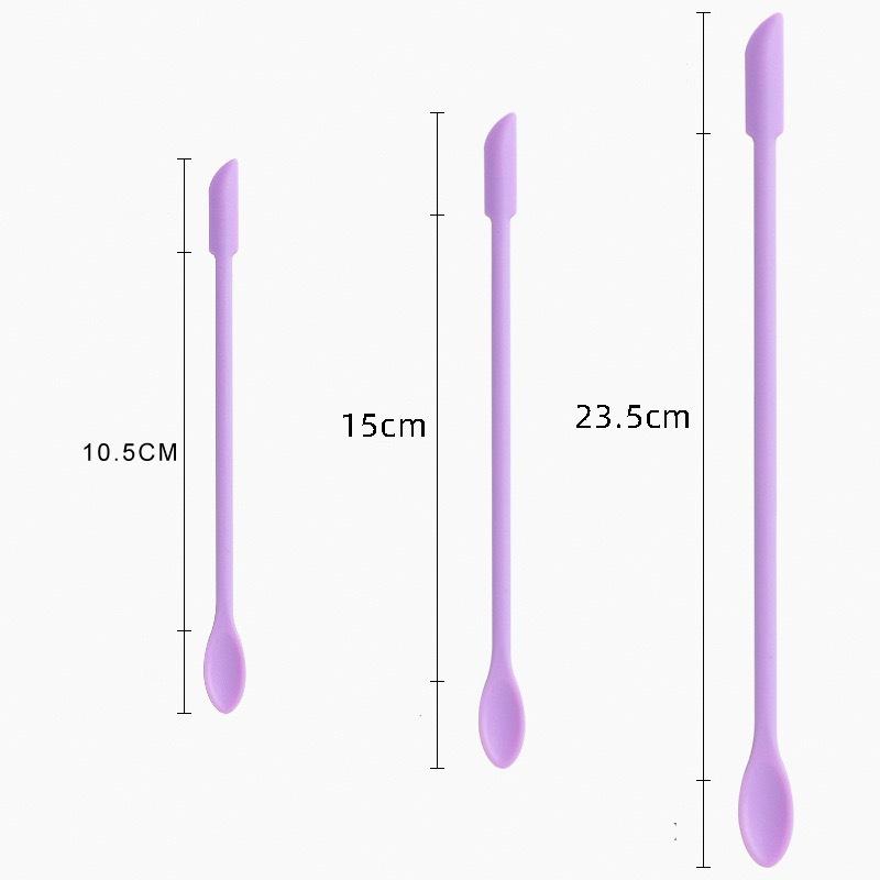 Aovita Silicone Double Ended Cosmetic Digging Spoon Mini Flexible Jar Scraper For Face Cream Foundation Lotion Dispensing Tool