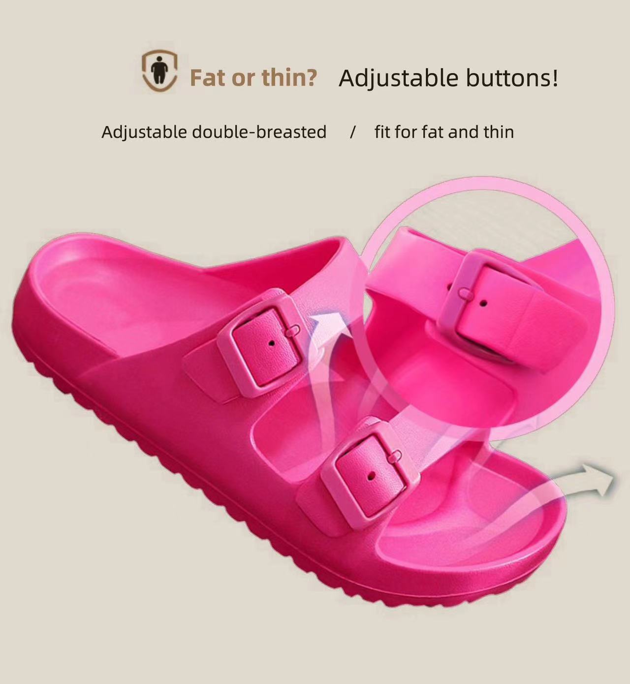 

Fashion Women s Fashionable Sandals Slippers Lightweight Couple Outdoor Sandals with Buckle Design Comfortable Stylish for Everyday Wear 36 розовый