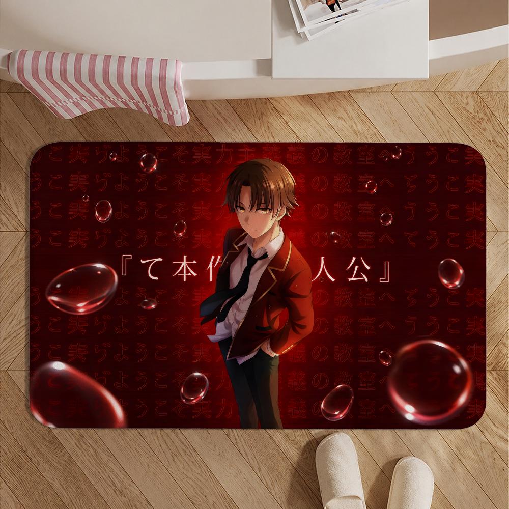 Anime-Classroom of the EliteS Floor Mat Soft Non-Slip Bath Mat, Bedside Carpet, Absorbent Doormat for Home