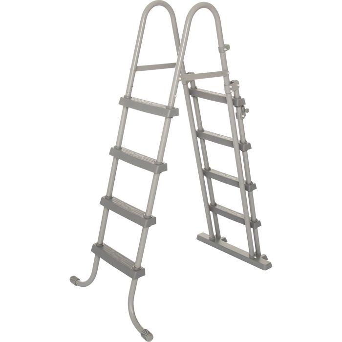 Marches de piscine - Bestway - 122 cm - Métal antirouille - Plastique solide - Hors-sol