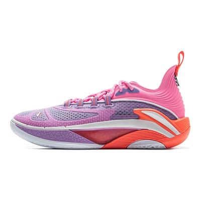 נעלי כדורסל Li Ning BadFive Chase 1 ריפוד סופר עמידות להחלקה נושמות קפיציות נמוכות גברים סגול ורוד ABFV007-2