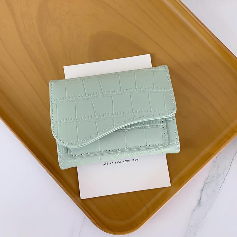 ins women's wallet, short fashion multi-color multi-card card bag zipper change bag multi-function