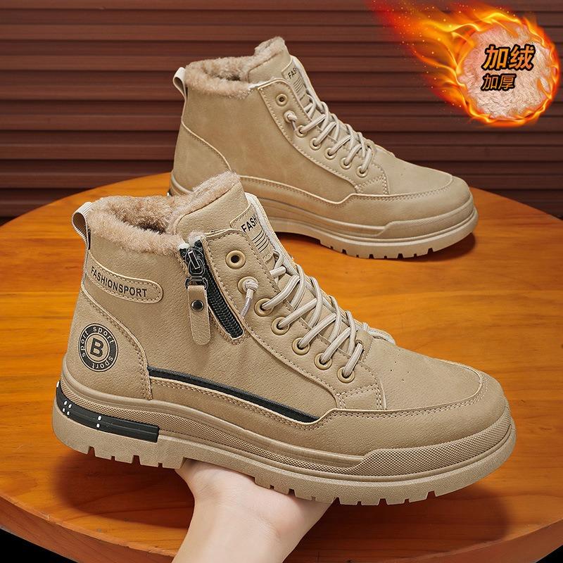 Men S Winter High Top Thermal Lined Work Boots Anti Slip Wear Resistant