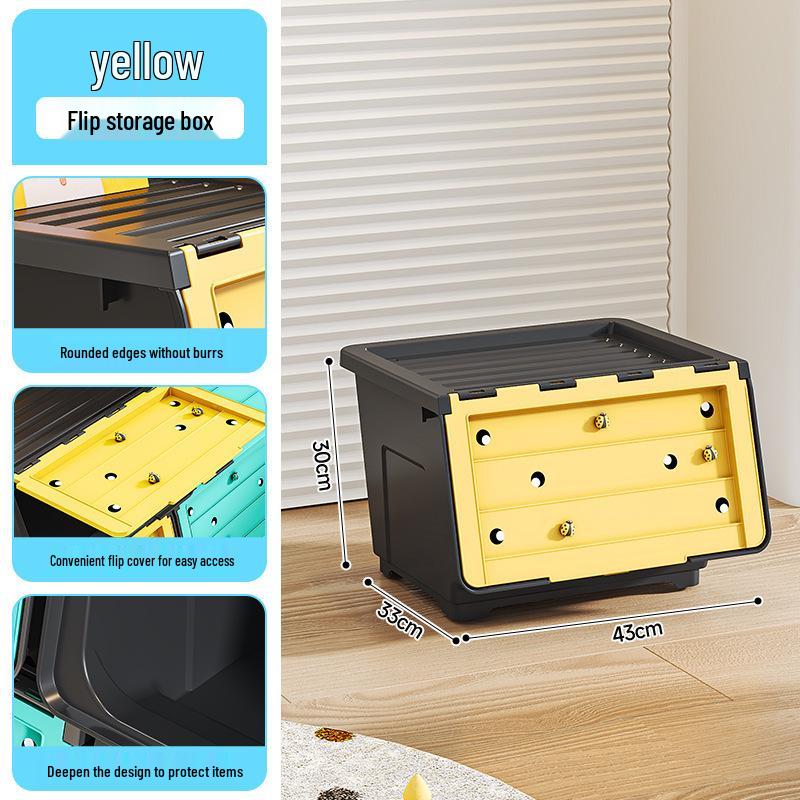 Multi-functional Cartoon Storage Box for Toys and Snacks – Flip-Top, Thickened, Large Capacity for Kids