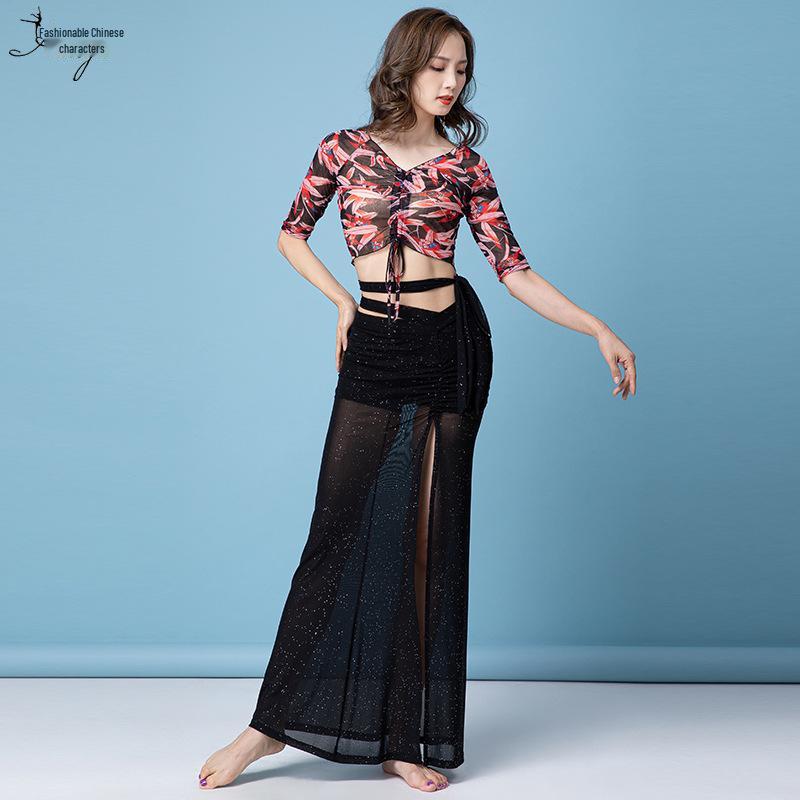 Women's Belly Dance Practice Costume - 2025 New Sexy Oriental Long Dress Beginner Performance Set