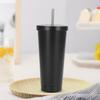 750ml Vacuum Insulated Stainless Steel Travel Mug With Straw Office Car Home Outdoor Use