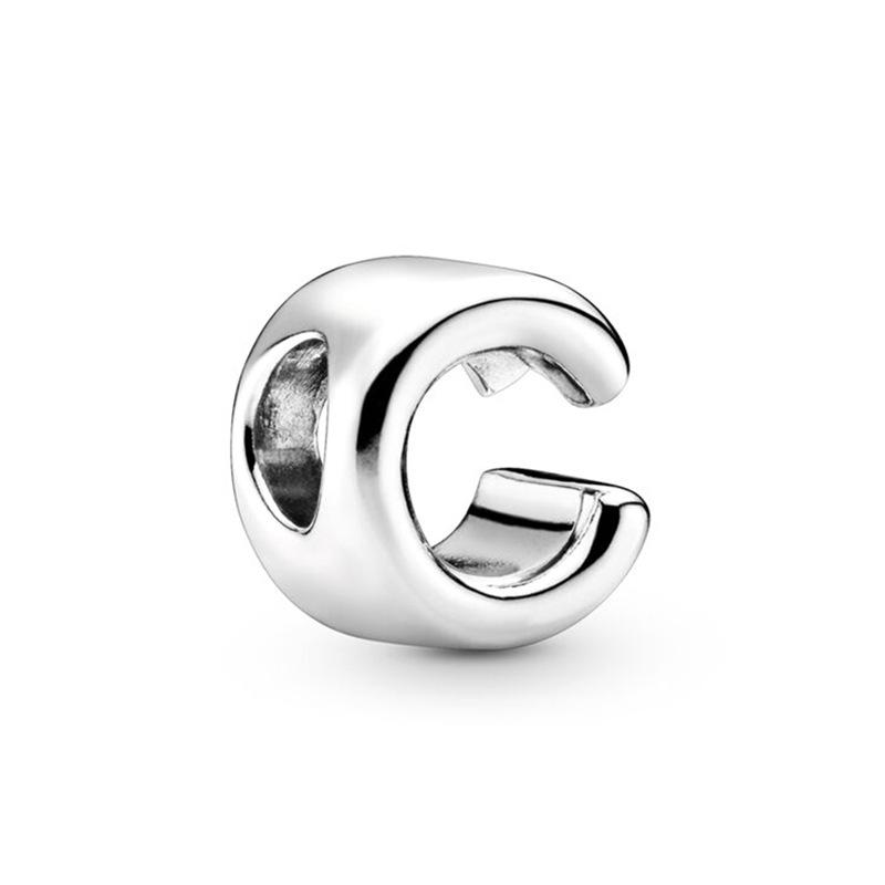Classic Letter Alphabet A-Z Silver 925 Charm Beads Fit Charms Bracelet  Beads for Women Jewelry Making Gifts