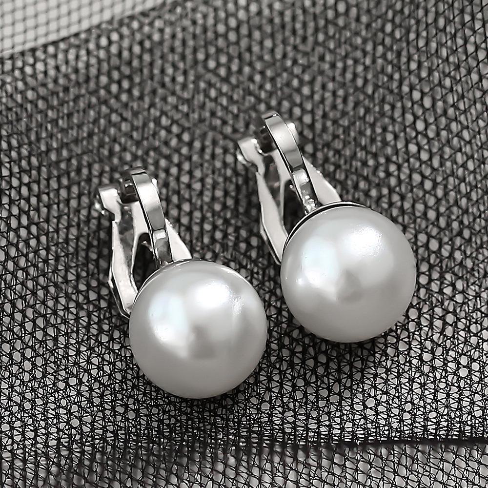 Cross-Border Fashionable Copper Ear Cuffs with White Pearls