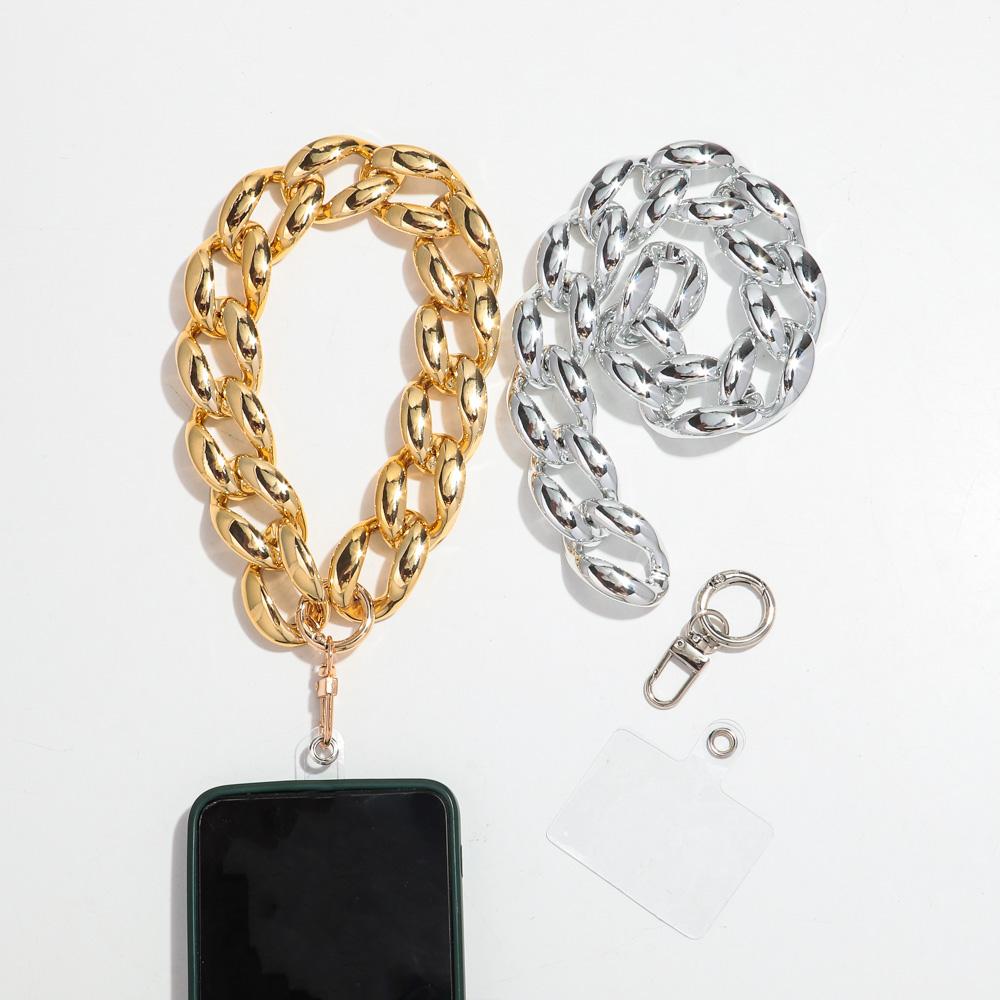 Trendy Chunky Link Acrylic Phone Chains for Women Colorful Mobile Phone Chain Strap Lanyard Jewelry Anti-Lost Accessories Gifts