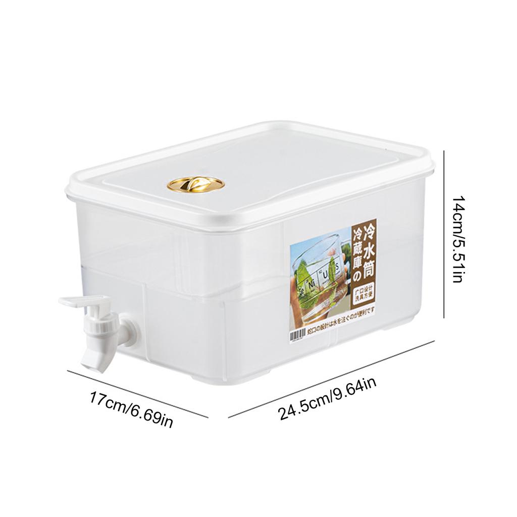 3.5/5L Beverage Dispenser with Faucet Fridge Cold Water Jug Date Indicating Adjuster Large Capacity Leakproof Kitchen Drinkware