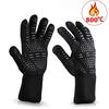 Flame Retardant BBQ Gloves - Non-Slip, Cut Resistant, Fireproof, Heat Insulation for 300-800°F, Anti-Scald Oven Mitts.