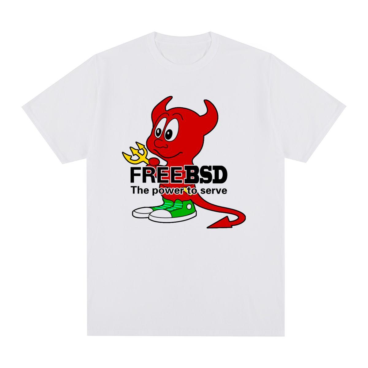 Freebsd Vintage Tshirt UNIX Linux Debian Lindows Linspire Ubuntu Kubuntu Penguin Cotton Men T shirt New Tee Tshirt Womens Tops S