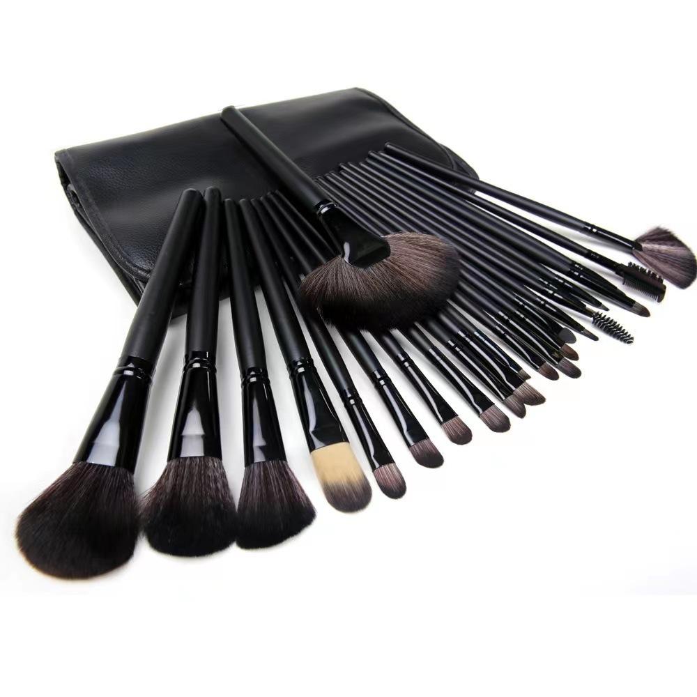 24 ks Sada štětců na make-up Dárková taštička Profesionální kosmetické štětce Štětec na obočí Pudr na obličej Podkladové báze Stíny Nástroje na líčení