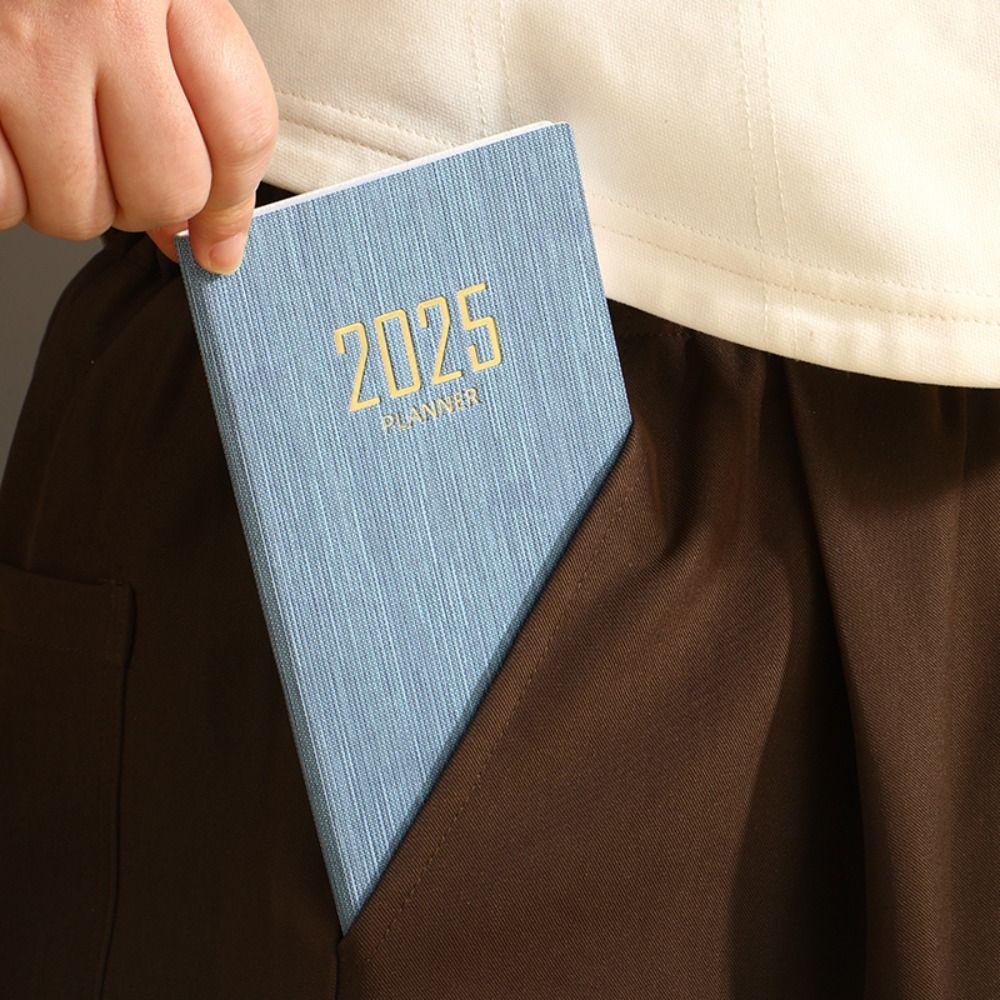 Pocket Diary Weekly Planner A6 To Do List English Notepad Portable 2025 Agenda Book  Students