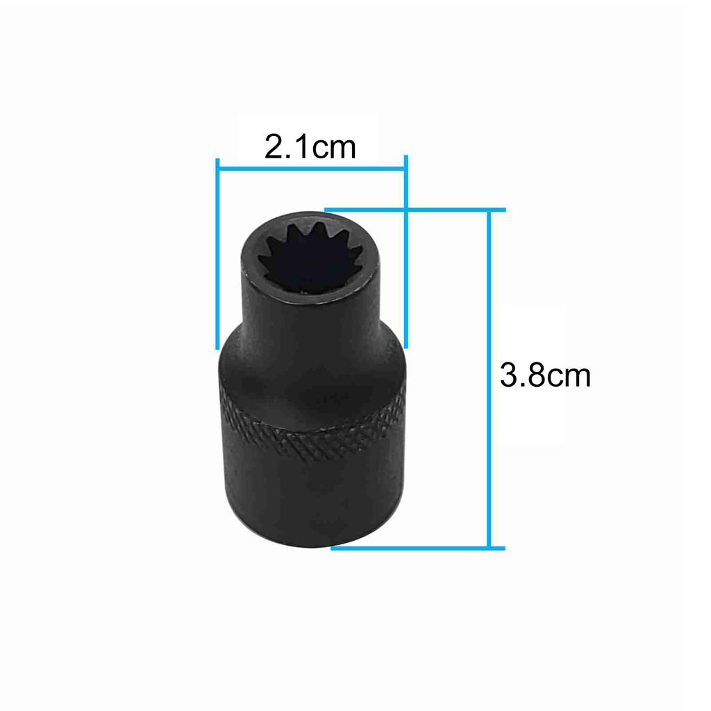 Truck Brake Caliper 11 Point Socket, Made of Steel, High Hardness and Strong, Not Easy to Break or Deform. Good Vehicle Maintenance Tools. With Tool