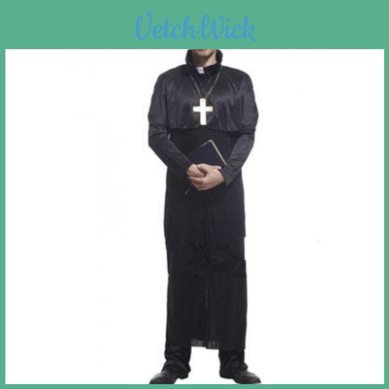 Elegant Cos Halloween Costume For Adults Luxurious Priest Robe Perfect For Parties