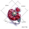 Rose Ring Female, Enamel Cloisonne Craft Ring
