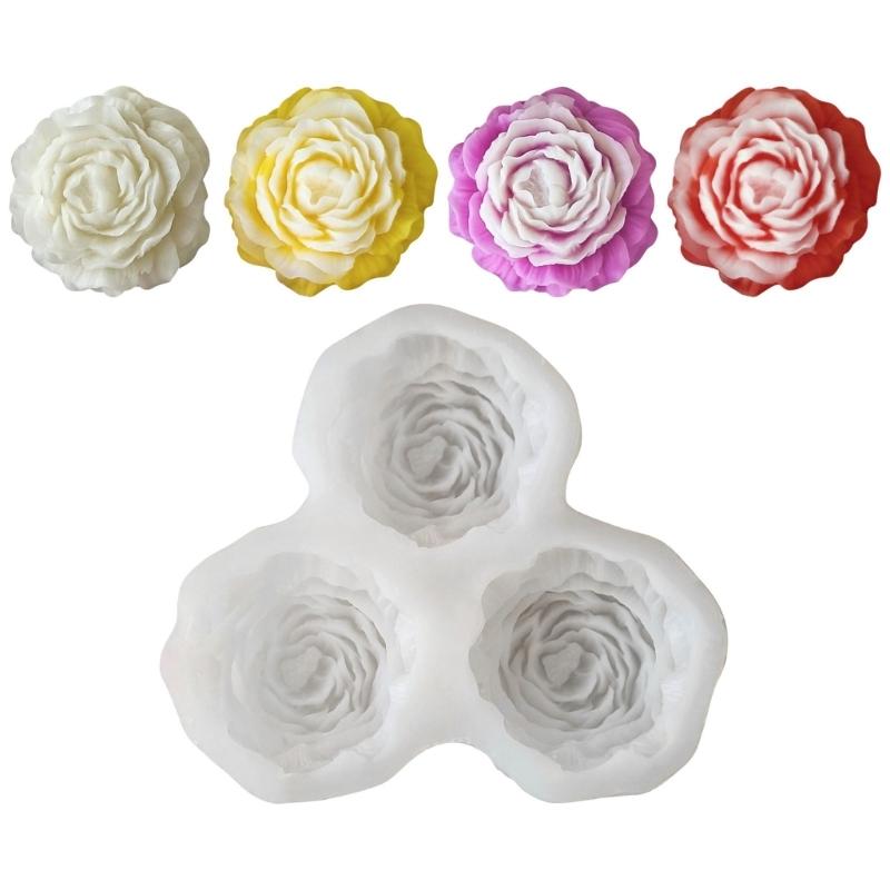 

Creative Silicone Candle Mold 3D Peony Flower Shape Ornament Moulds Silicone Craft Molds Silicone Texture for Crafting 1