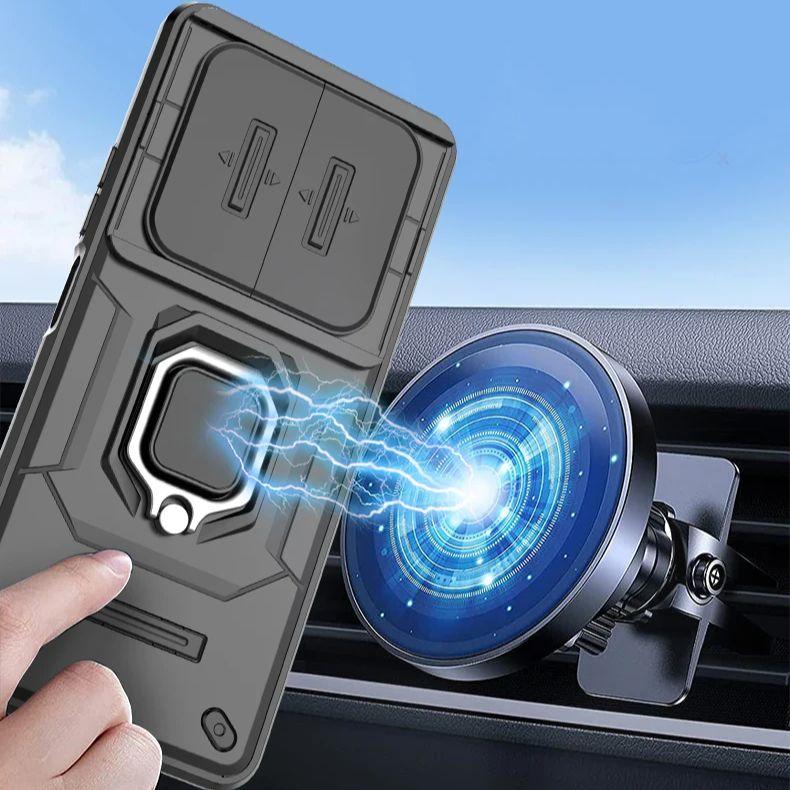 Für Redmi A3 2024 Hülle Schiebekamera Armor Schutzhülle für Xiaomi Redmi A3 4G RedmiA3 A 3 Magnetischer Halter Ring Rückseite