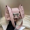 Soft Bowknot Shoulder Bag Underarm Bow  Armpit Bag High Quality Single Shoulder Bag  Shopping