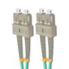 Qoltec Patchcord światłowodowy SC/UPC - SC/UPC | Multimode | 50/125 | OM4 | Duplex | 1m
