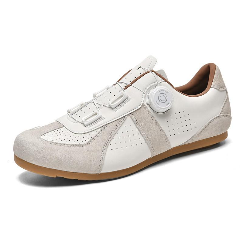 2026 Leather Unisex Cycling Shoes Breathable Hard Sole Road Mountain Bike Men Women