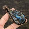 Labradorite Handmade Copper Wire Wrap Gift Jewelry Pendant 3.74" L1i58