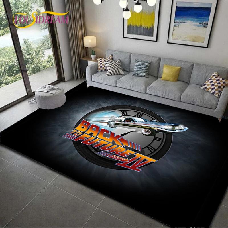 Back To The Future Creative Area Rugs,Carpet for Living Room Bedroom Home Decorative,Kid Rug,Kitchen Bathroom Non-slip Floor Mat