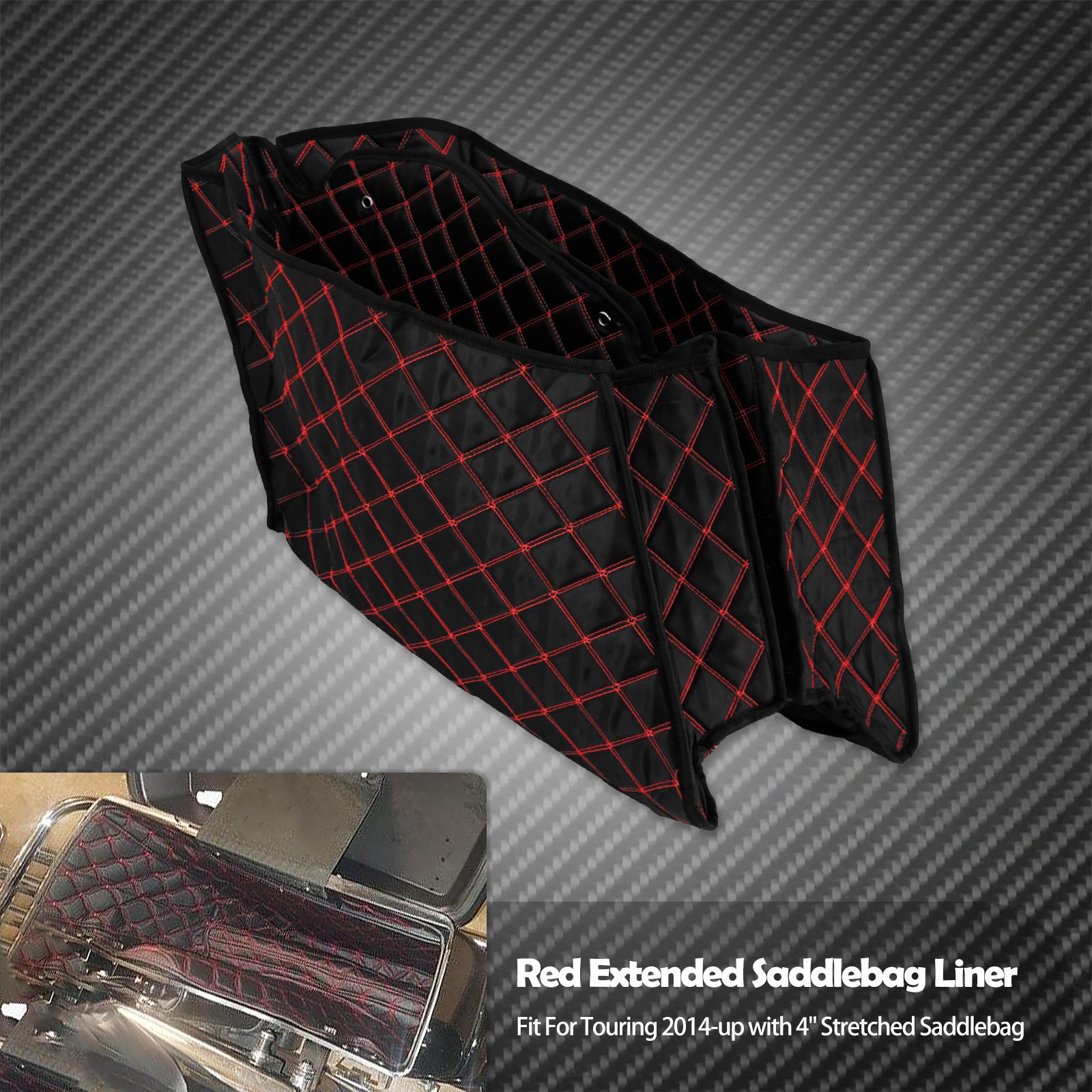 

Мотоциклетные черные 4-дюймовые вкладыши для седельных сумок, растянутые вставки для сумок Harley Touring Electra Road Street Glide Road King CVO Saddlebag Liners B