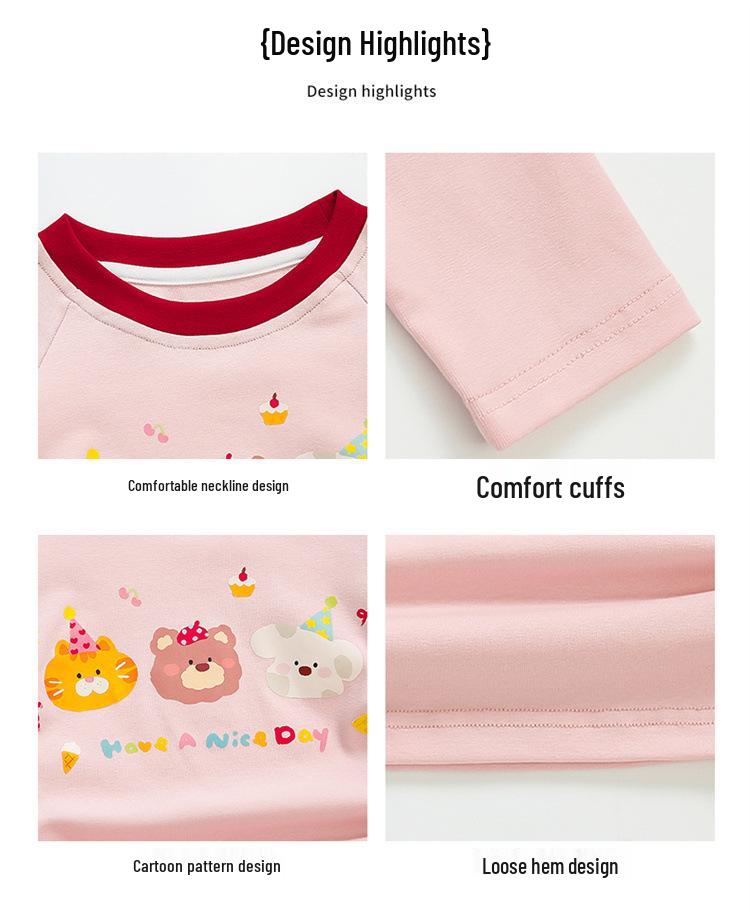 Girls' Stylish Long-Sleeve Base Layer T-Shirt for Spring & Autumn 2025