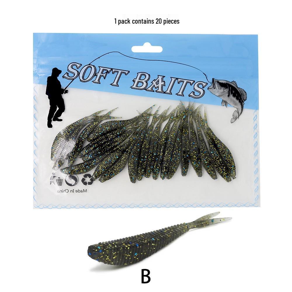 

Egret Fly Бионический Мягкий Червь: 6 см, 1,5 г Раздвоенный хвост, Одноцветный/Двухцветный, Пропитан солью для пресноводного мандаринового окуня 60mm/1.5g/20pcs