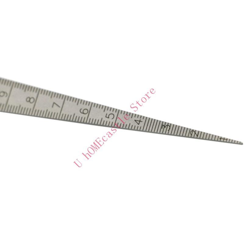 63HF Stainless Steel 0-15mm Taper Gauge Aperture Scale Feeler Gauge Aperture
