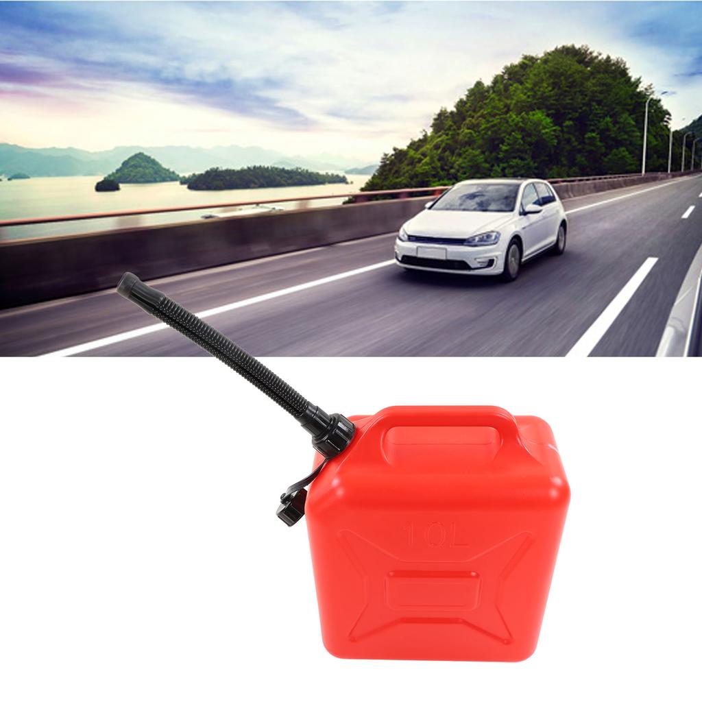 מיכל דלק אדום 2.6 גלון 10 ליטר עם קו מדידה HDPE מחוזק ABS מעכב בעירה מיכל מיכל גז נוזלי