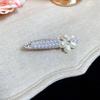 Dog Rhinestone Hairpin Cute Cute Puppy Hair Clip Fashion Pearl Flower Hair Clip  Female