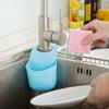 Silicone Sink Hanging Storage Bag Candy Colors Sink Drain Rack PVC Plastic Soap Dish  Home