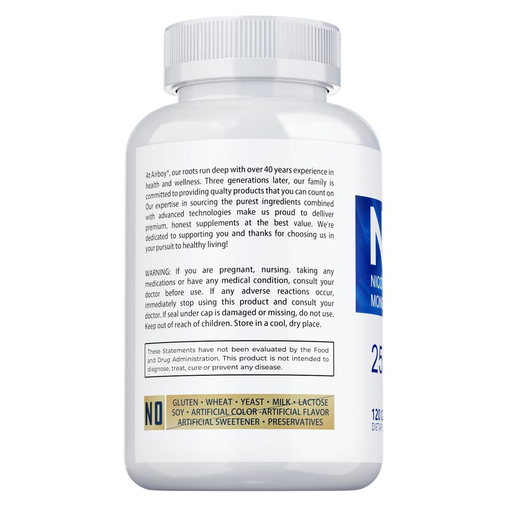 120 pz Nicotinamide 250 mg - Metabolismo Energetico, Aumento e Supporto dei Livelli di NAD