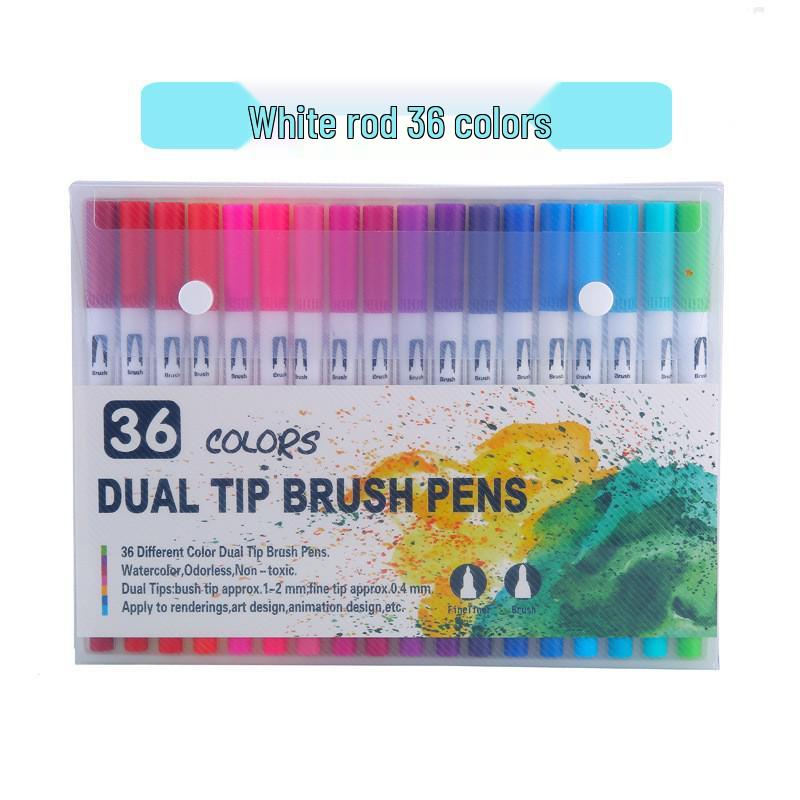 168 Color Double-Ended Watercolor Fineliner Pens Set - Soft Tip, Washable, Art Drawing Tools
