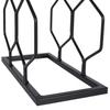 Black metal wine rack for 8 bottles, 23x48 cm