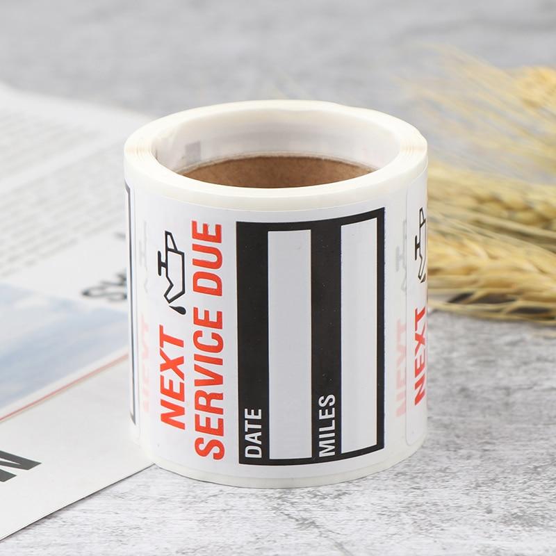 

100pcs/roll Oil Change/Service Reminder Stickers Window Sticker Adhesive Labels Car Sticker чорний