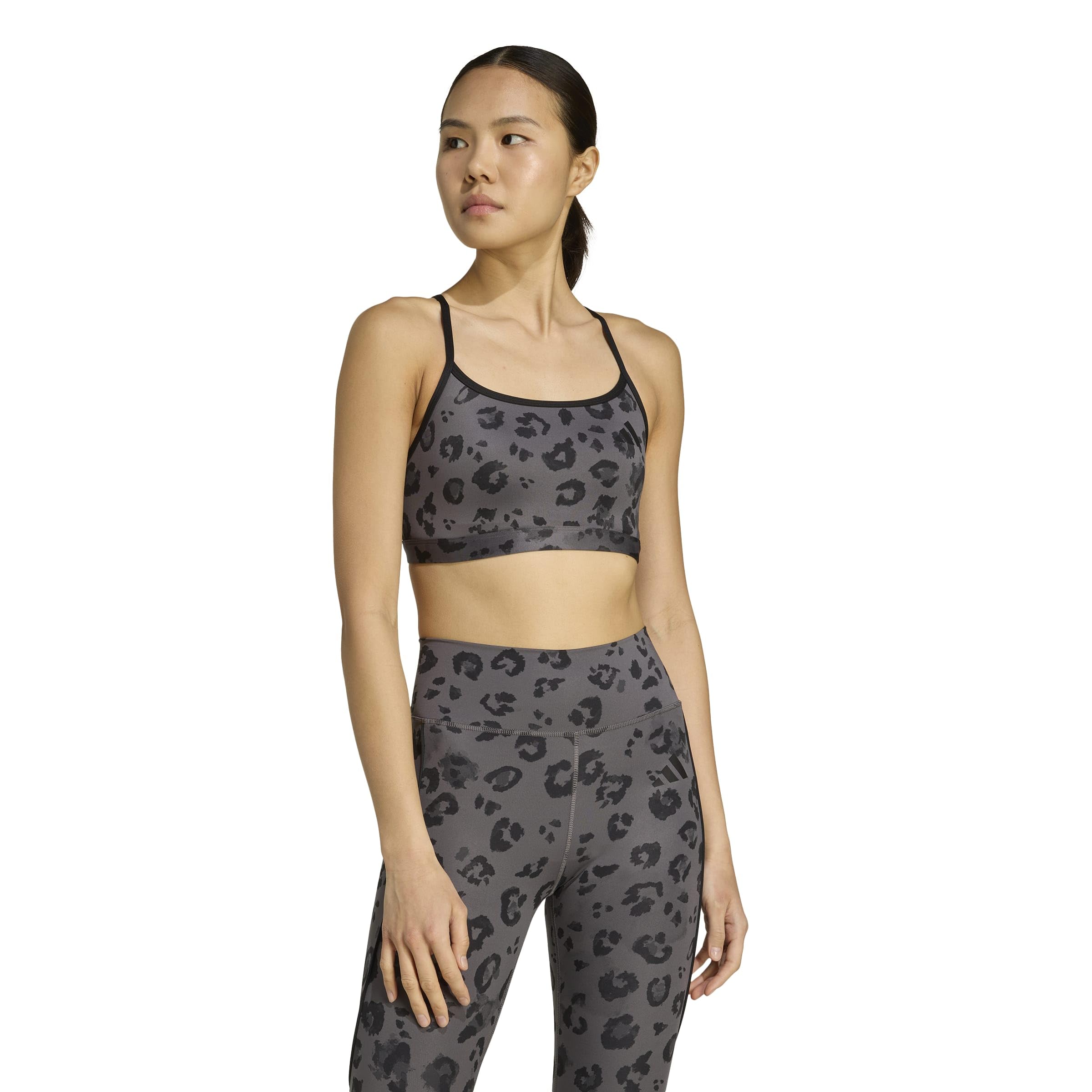

Adidas TRN AER AOP Light Support Sports Gray Women s Bra, KKP69, Five/Print (JN2662), L-CD (C-D cup)