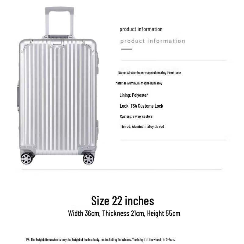 Qiao Xiuyuan 22-inch All-Aluminum Spinner Luggage