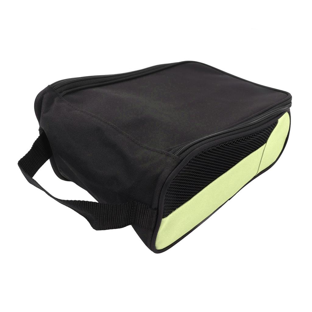 Dustproof Breathable Golf Shoe Bag Portable Golf Shoe Storage Bag for Travel Men Women Black Green