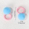 30pcs Kids Elastic Hairbands Girls Plush Ball Rubber Band for Children Sweets Scrunchie Hair Ties Clip Baby Hair Accessories