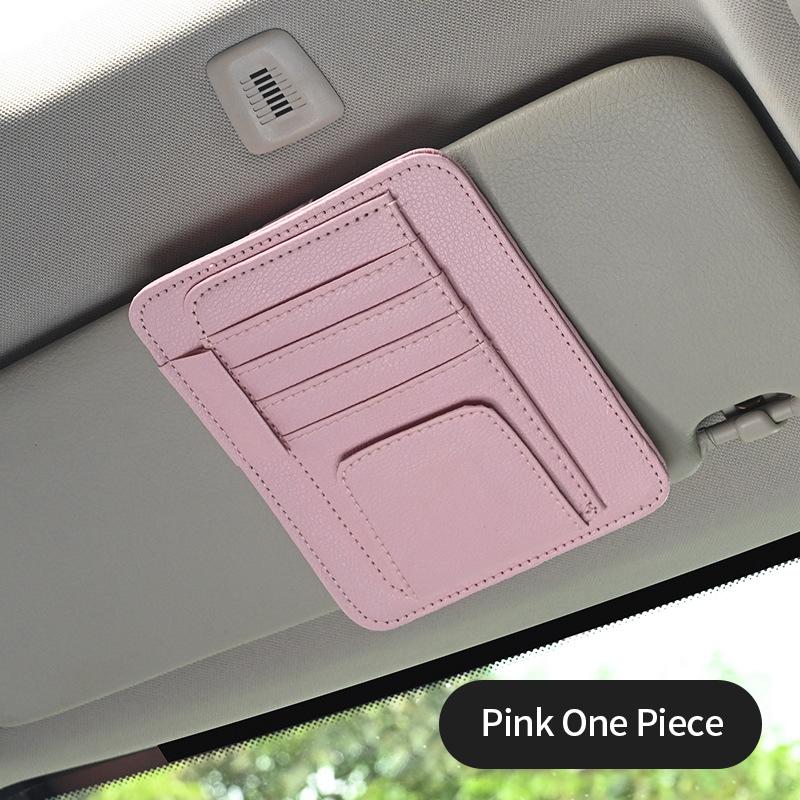 Car Sun Visor Organizer Multi-Pocket Auto Interior Accessories Pocket Organizer Car Document Storage Pouch Pen Holder