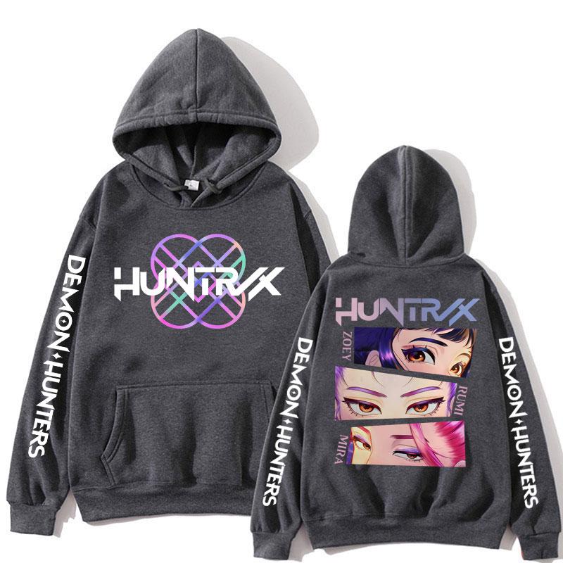 Kpop Anime Demon Hunters Huntrix Girls Hoodie Men Women Fashion Aesthetic Sweatshirt Oversized Fleece Y2k Long Sleeve Streetwear