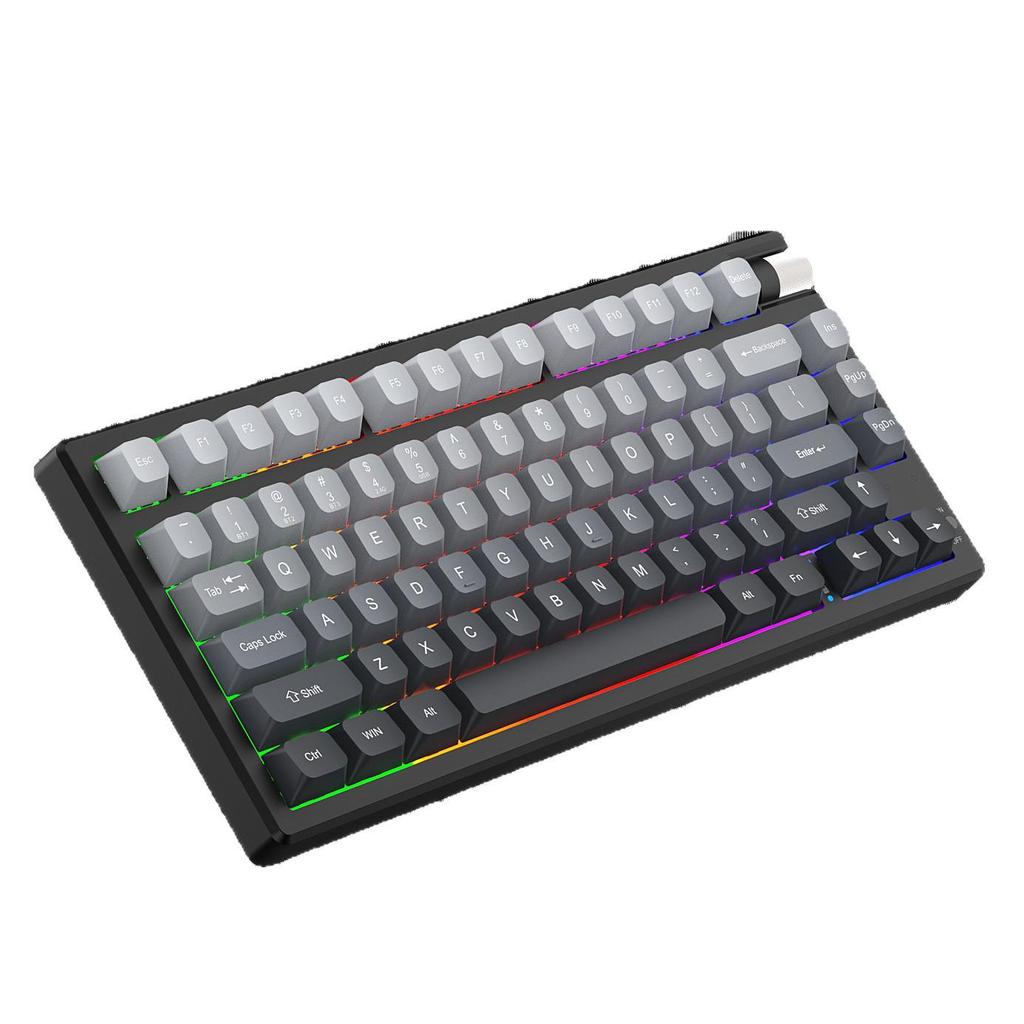 Three-Mode Wireless Mechanical Keyboard - GK75 Hot-Swappable, E-sports Gaming, Blue/Red Switch