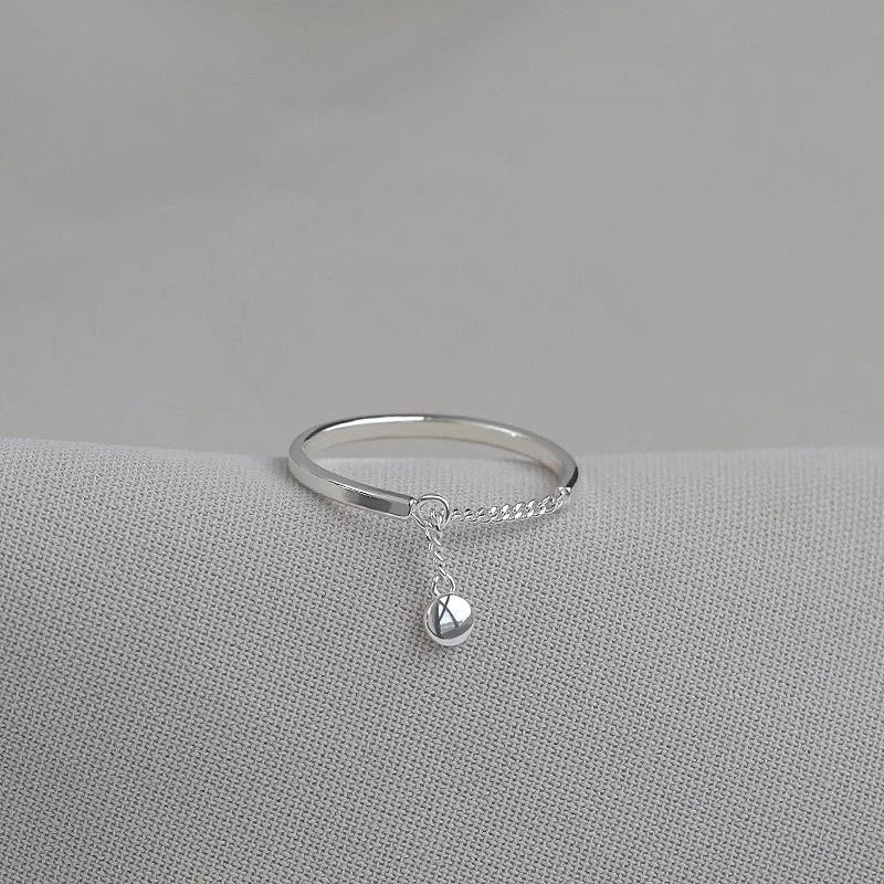 

Простое кольцо с цепочкой на палец с кисточками, регулируемое кольцо для женщин и девушек, ювелирные изделия для вечеринок, подарочные ювелирные аксессуары серебряный