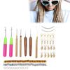 89pcs Metal Hair Rings Hair Braid Rings Dreadlocks Needle Crochet Hook Hair Tools