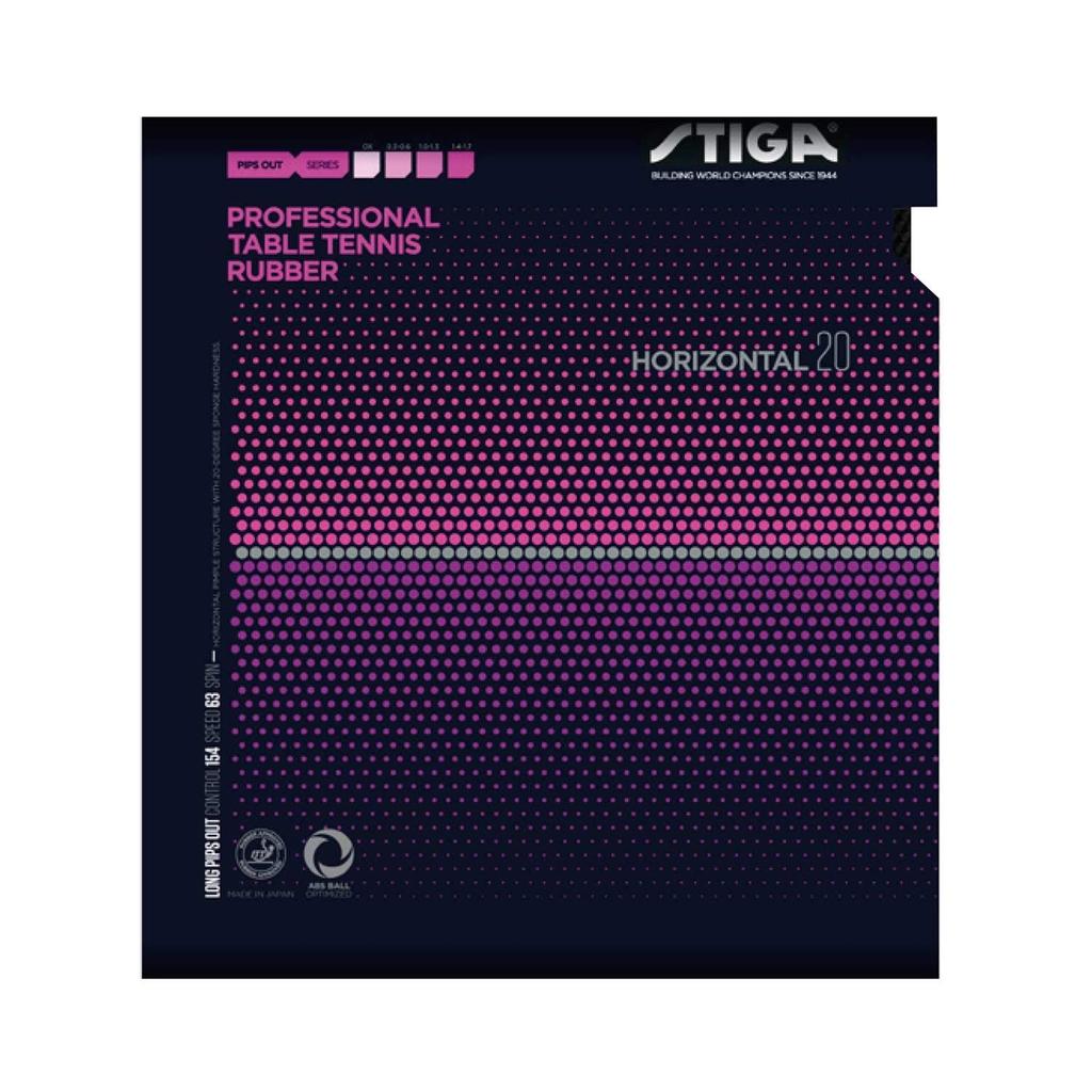 STIGA Bordtennisgummi Høykornet gummi Horisontal 20 Rød Ekstra Tynn 1711200506
